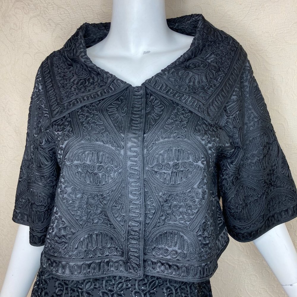 Vintage Evening Jacket Spiegel RARE NWOT Soutache Portrait Collar M - Picture 4 of 14